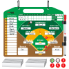 Magnetic Baseball Coach Clipboard